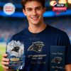 A fan holding the Carolina Panthers 32nd Anniversary whiskey glass filled with ice.