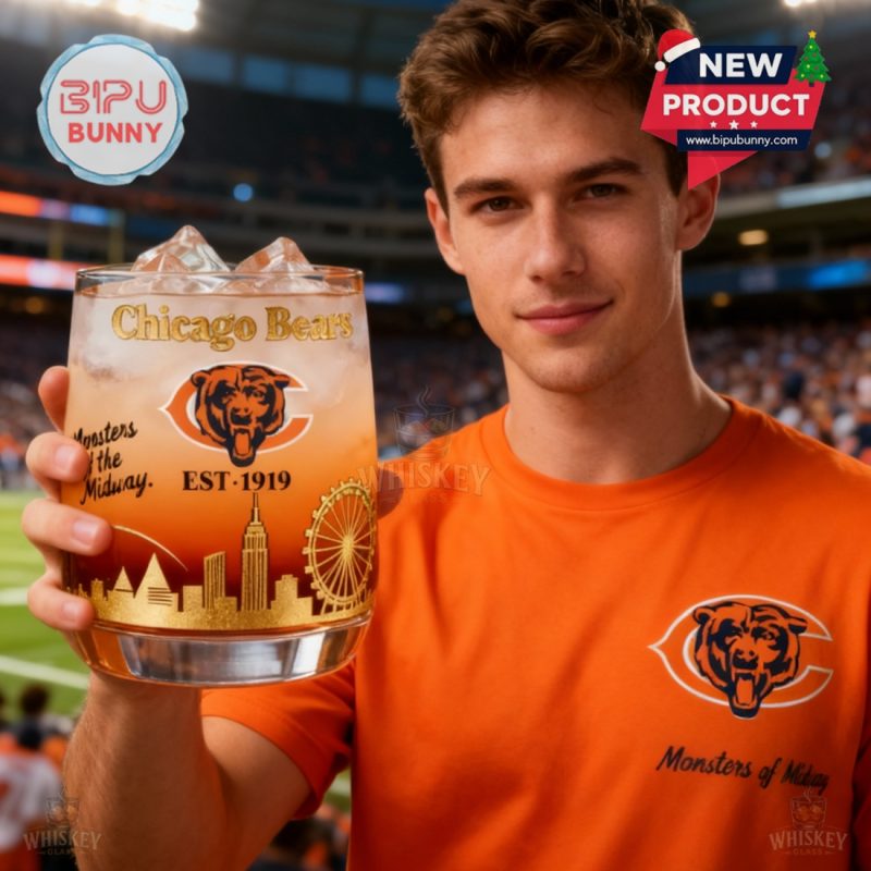 Chicago Bears 106th Anniversary Whiskey Glass