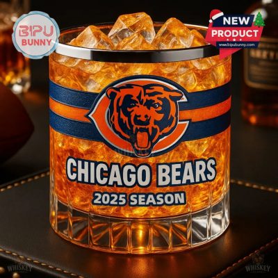 Chicago Bears 2025 Season Whiskey Glass