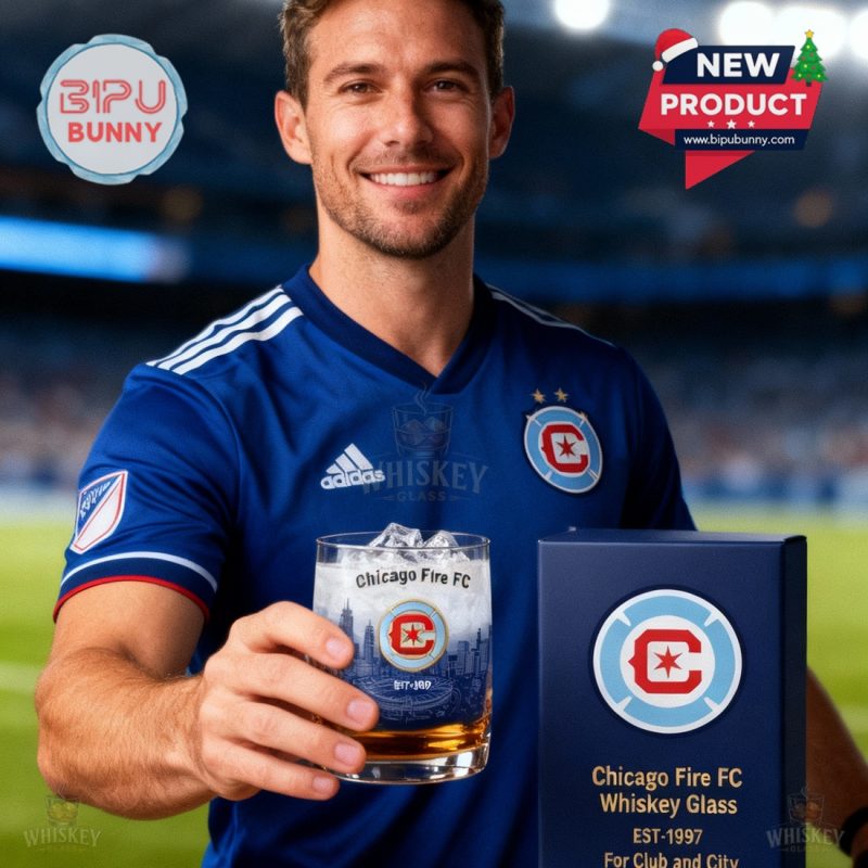 Chicago Fire FC Whiskey Glass