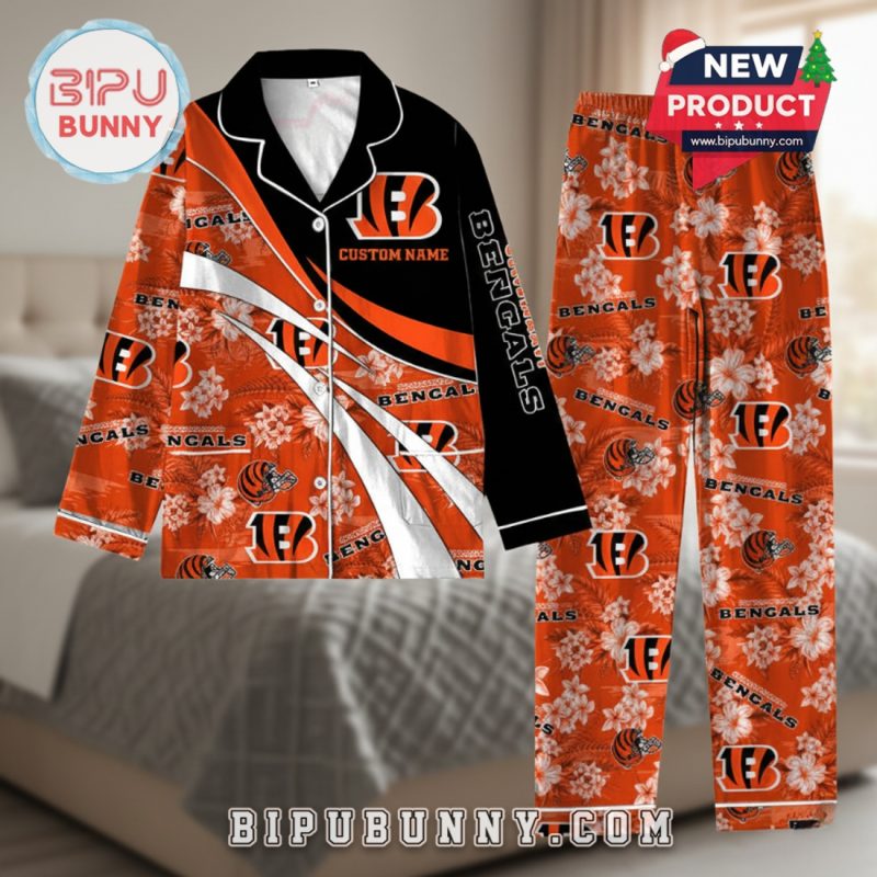 Cincinnati Bengals Football Limited Edition Pajamas Set Cincinnati Bengals Football Limited Edition Pajamas Set