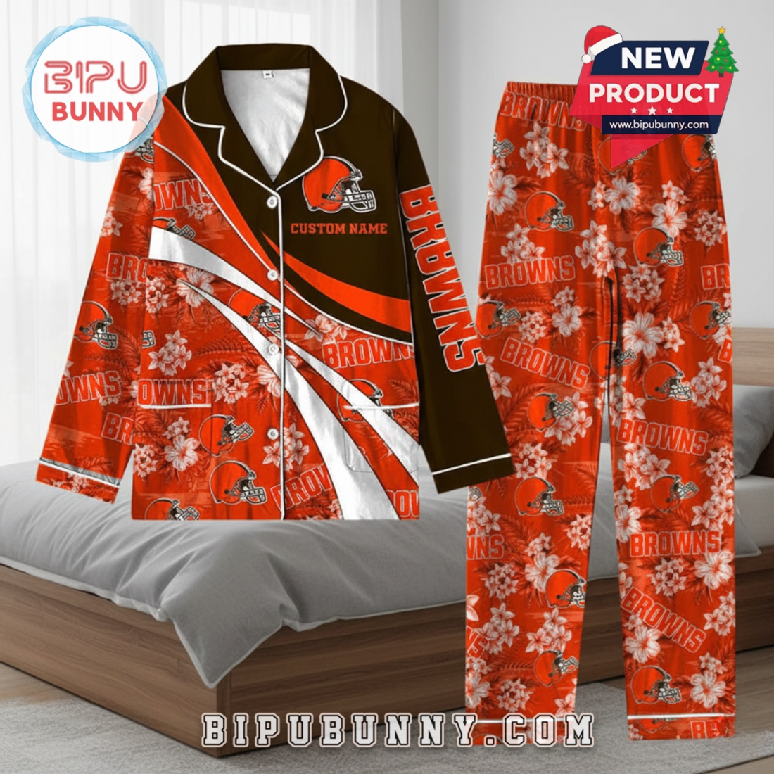 Cleveland Browns Football Limited Edition Pajamas Set Cleveland Browns Football Limited Edition Pajamas Set