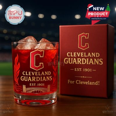 Cleveland Guardians Whiskey Glass