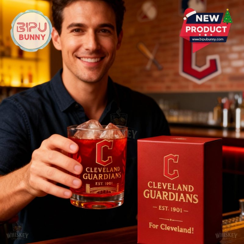 Cleveland Guardians Whiskey Glass