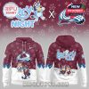 Complete front and back design of a Colorado Avalanche Bluey Night hoodie!