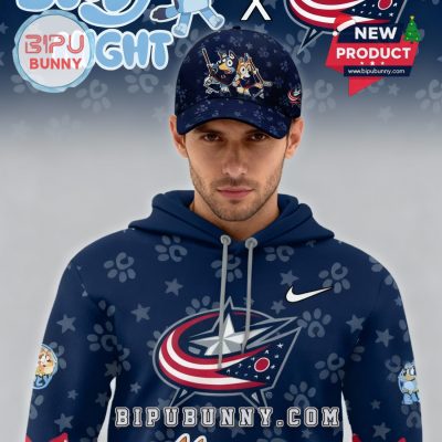 Columbus Blue Jackets NHL Bluey Night Limited Hoodie