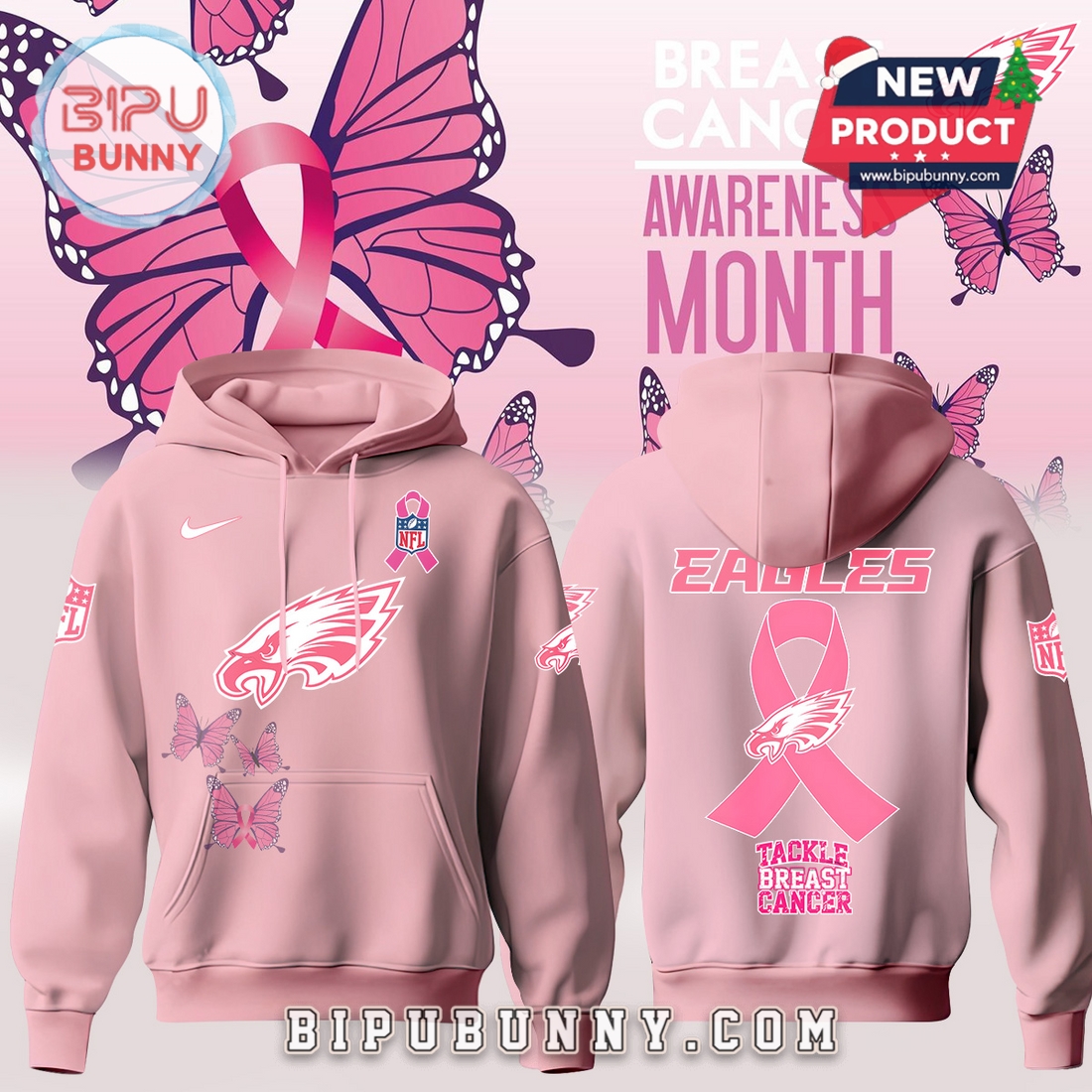 Custom NFL Teams Breast Cancer Awareness Month Pink Hoodie Custom NFL Teams Breast Cancer Awareness Month Pink Hoodie