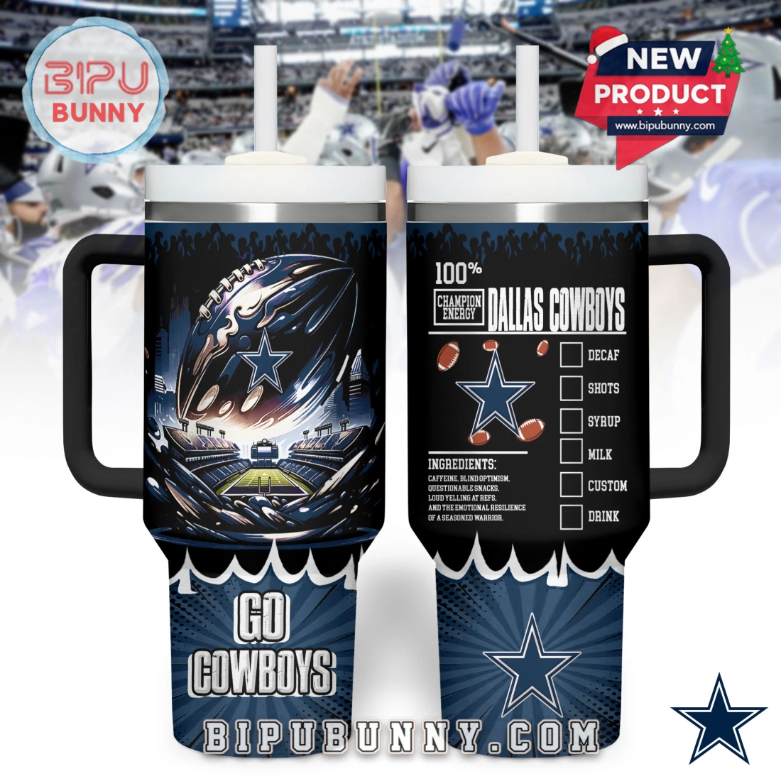 Dallas Cowboys NFL Champion Energy Tumbler 40oz Dallas Cowboys NFL Champion Energy Tumbler 40oz