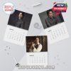 Damon Salvatore 2026 calendar pages for January, February, and March with bold, casual, and classic looks!
