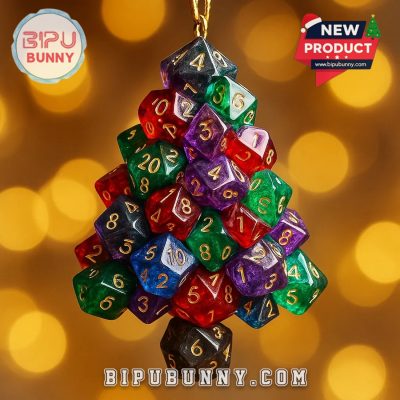 D&D Dice Tree Christmas Ornament