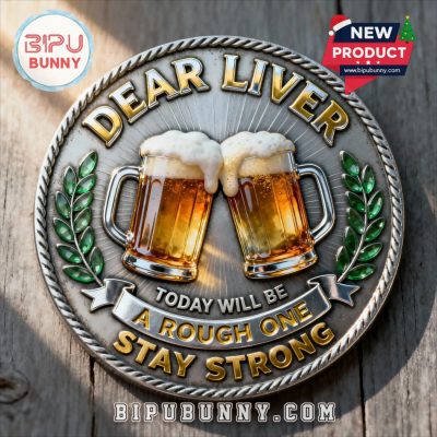 Dear Liver Double-Sided Beer Coin
