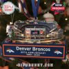 A detailed ornament of Empower Field with snow, marking the 65th anniversary of the Denver Broncos.