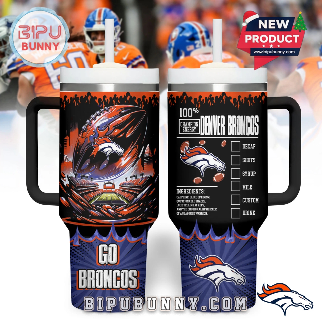 Denver Broncos NFL Champion Energy Tumbler 40oz Denver Broncos NFL Champion Energy Tumbler 40oz