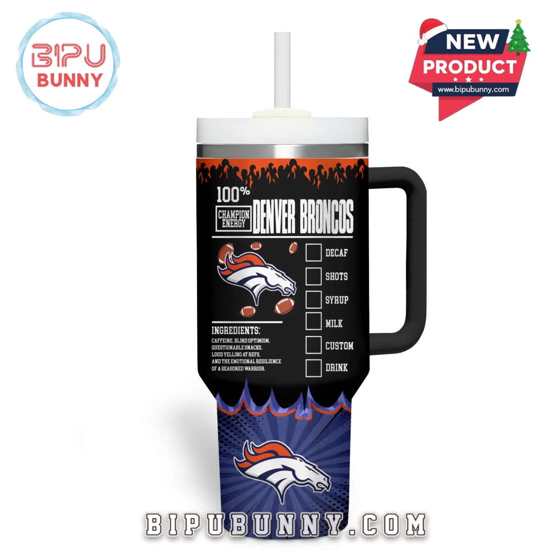 Denver Broncos NFL Champion Energy Tumbler 40oz Denver Broncos NFL Champion Energy Tumbler 40oz
