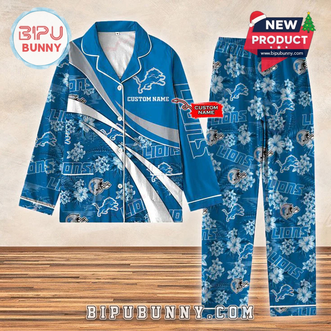 Detroit Lions Football Limited Edition Pajamas Set Detroit Lions Football Limited Edition Pajamas Set