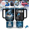 NFL-themed Detroit Lions tumbler showing game-day energy through stadium art, fan silhouettes, and bold Lions design elements.