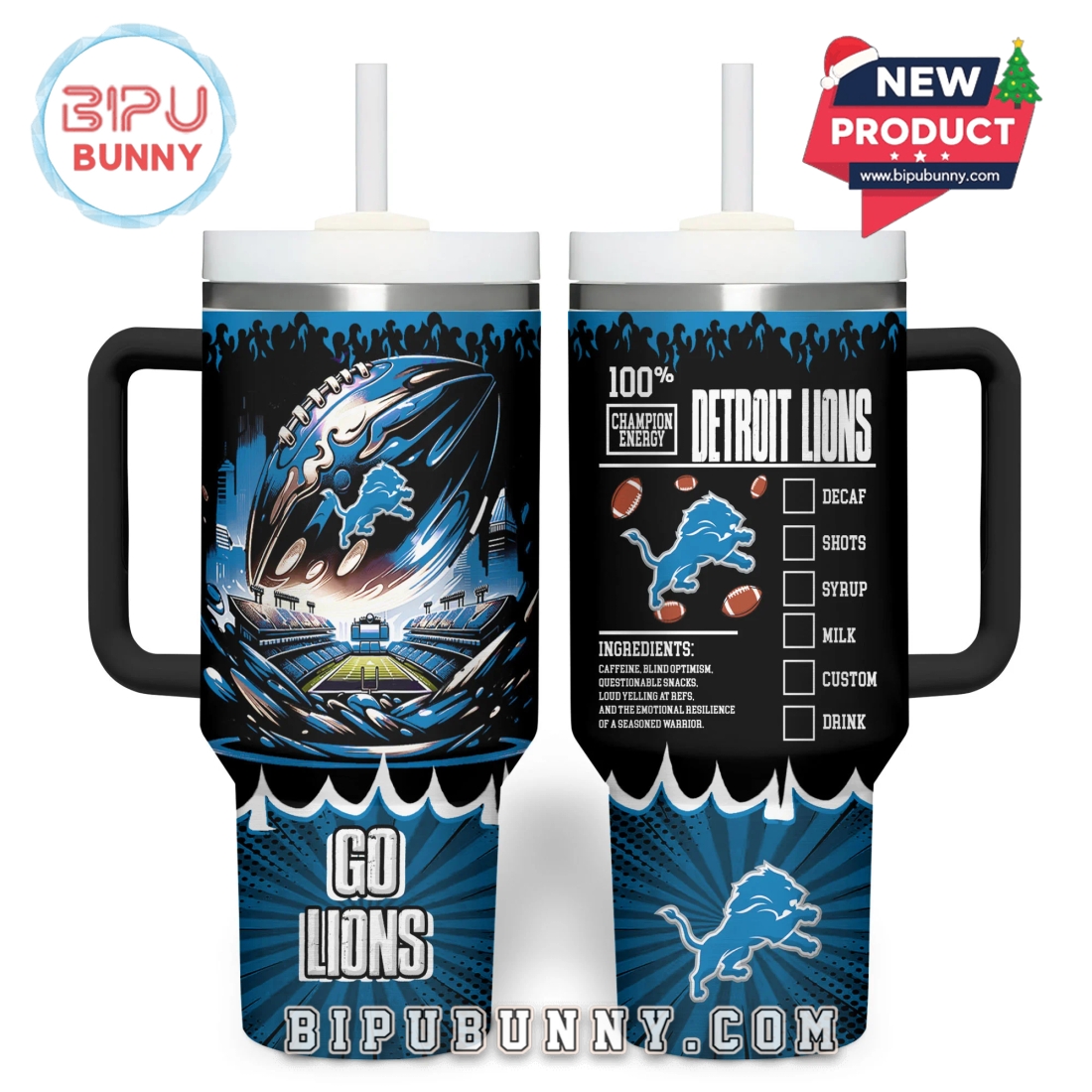 Detroit Lions NFL Champion Energy Tumbler 40oz Detroit Lions NFL Champion Energy Tumbler 40oz