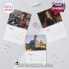 Calendar pages showing early year months with Drew Starkey lifestyle portraits and clear date grids!