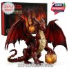 Red dragon brick model with wings dice accessory and collector box displayed together!