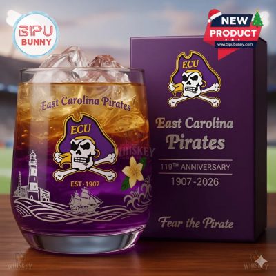 East Carolina University Pirates 119th Anniversary Whisky Glass