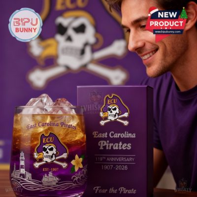East Carolina University Pirates 119th Anniversary Whisky Glass