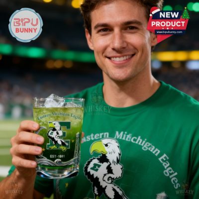 Eastern Michigan Eagles Whiskey Glass