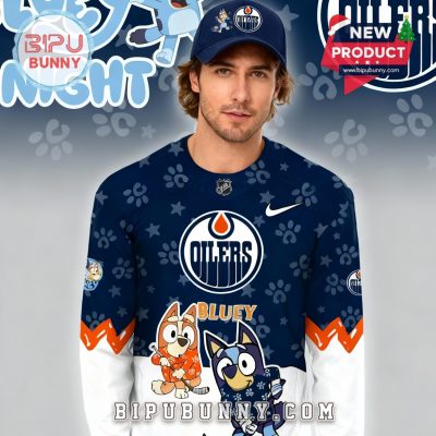 Edmonton Oilers NHL Bluey Night Limited Hockey Jersey