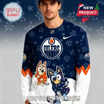 Edmonton Oilers NHL Bluey Night Limited Hockey Jersey