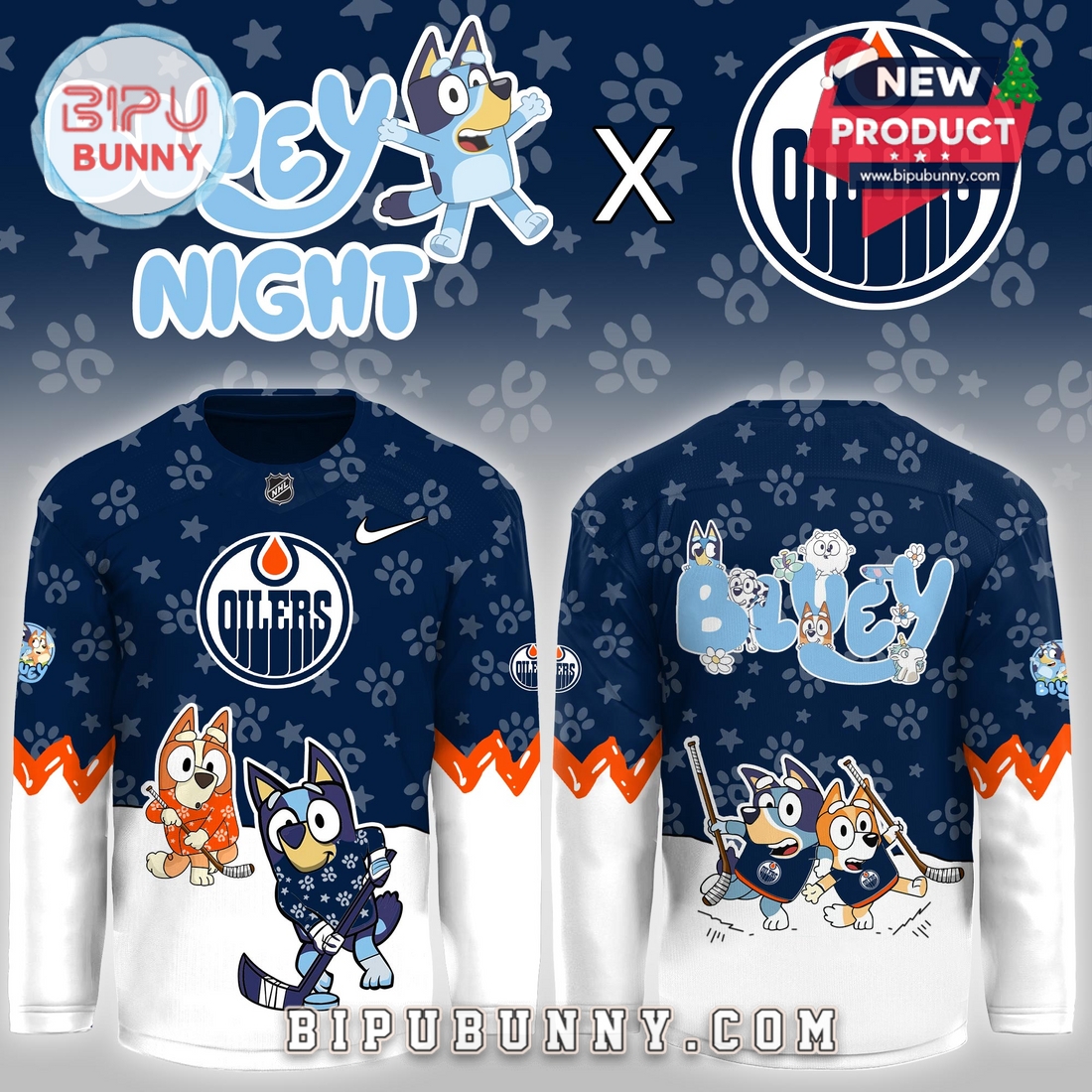 Edmonton Oilers NHL Bluey Night Limited Hockey Jersey Edmonton Oilers NHL Bluey Night Limited Hockey Jersey