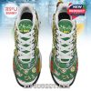 Overhead look at Elf sneakers featuring festive illustrations and the ELF logo on the tongue!