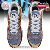 Overhead image of Elvis Presley sneakers with visible top details and graphic overlays!