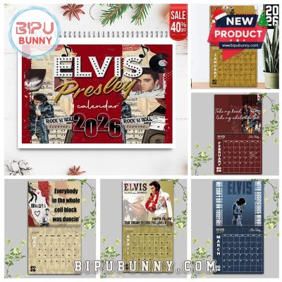 Elvis Presley Wall Hanging Calendar 2026 Elvis Presley Wall Hanging Calendar 2026