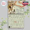 Elvis Presley November calendar in soft vintage colors with classic suit portraits, retro decor, and lyrics from 