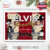 Elvis Presley 2026 calendar cover in red grunge aesthetic, with collage artwork, microphone, vinyl, and musical nostalgia!