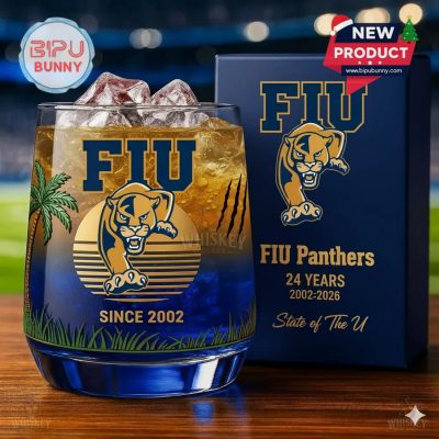 FIU Panthers 24th Anniversary Limited Edition Whiskey Glass