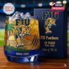 Limited-edition whiskey glass celebrating FIU Panthers' 24 years with powerful sunset artwork, palm scenery, and dynamic claw marks, perfect for fans of the U!
