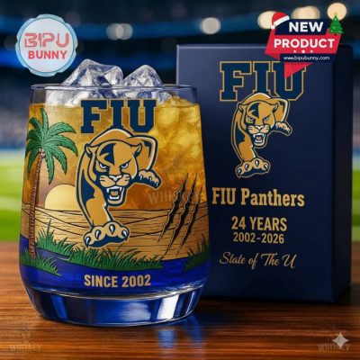 FIU Panthers 24th Anniversary Whiskey Glass