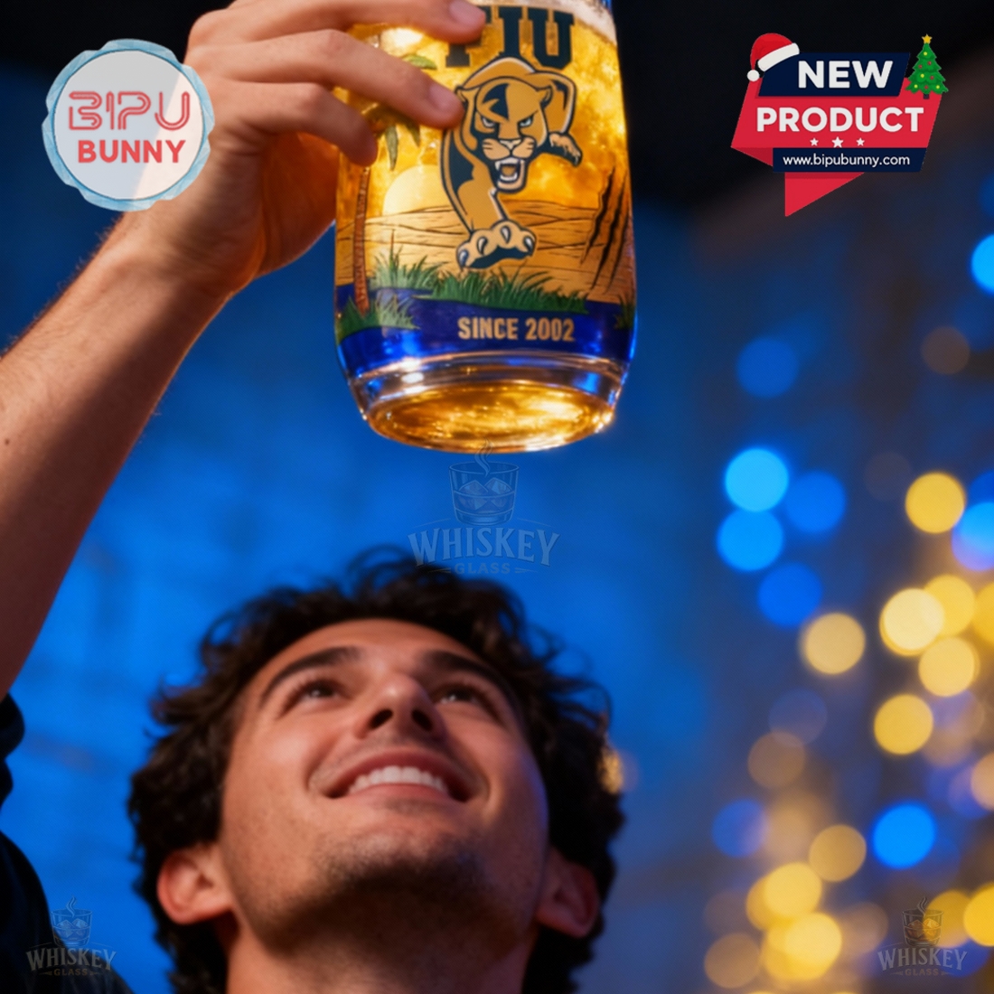 FIU Panthers 24th Anniversary Whiskey Glass FIU Panthers 24th Anniversary Whiskey Glass