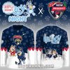Florida Panthers Bluey Night limited edition jersey front and back view with Bluey details!