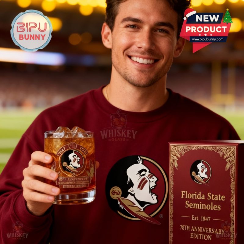 Florida State University Seminoles 78th Anniversary Whiskey Glass