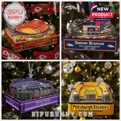 Football Team Stadium Anniversary Ornament Collection