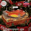 Kansas City Chiefs stadium ornament with Christmas decorations celebrating the 65th anniversary of the team.