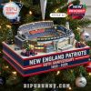 New England Patriots stadium ornament with Christmas decorations for the 66th anniversary of the team.