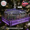 Baltimore Ravens stadium ornament celebrating the 30th anniversary of the team, with holiday decorations.