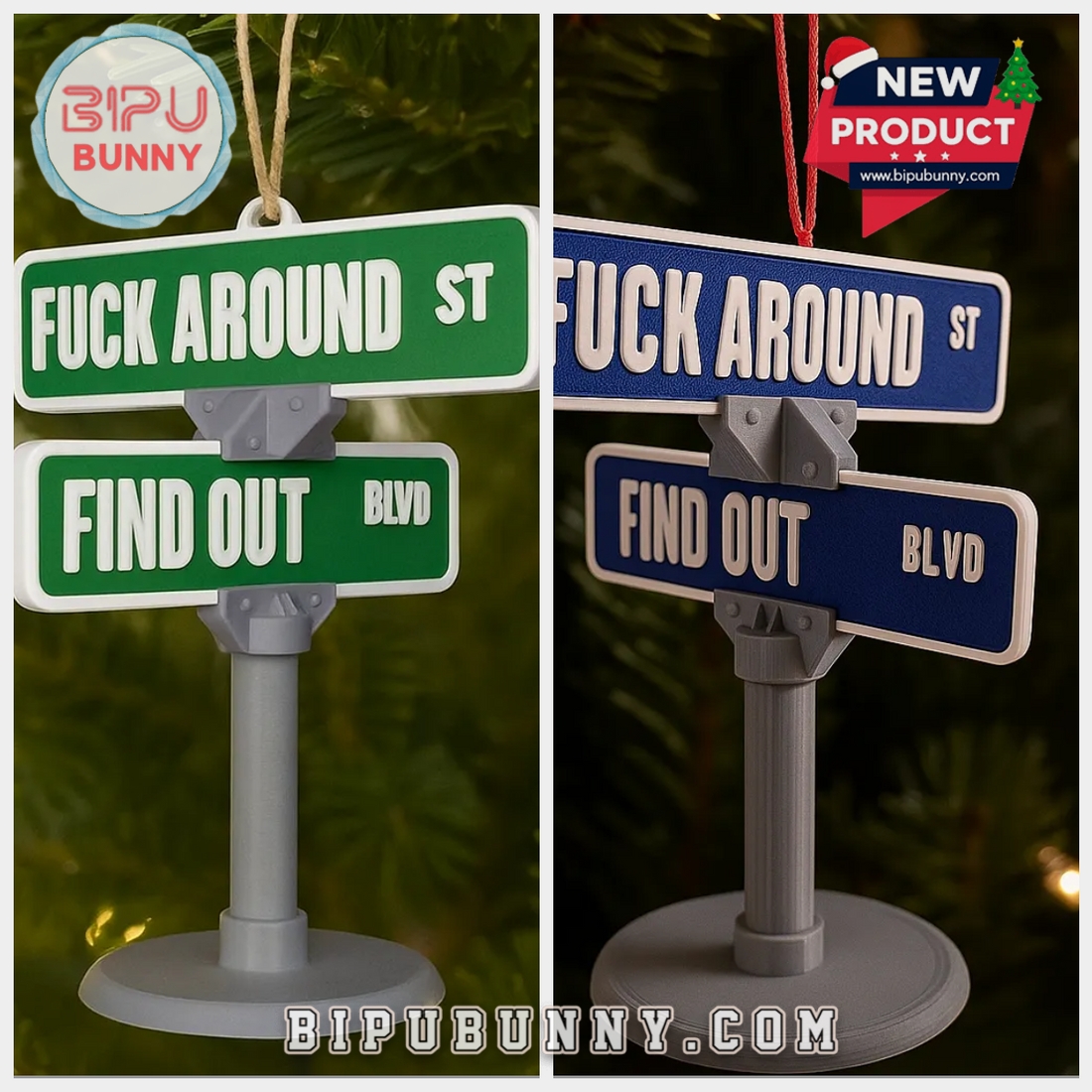 Fuck Around & Find Out Holiday Ornament Fuck Around & Find Out Holiday Ornament