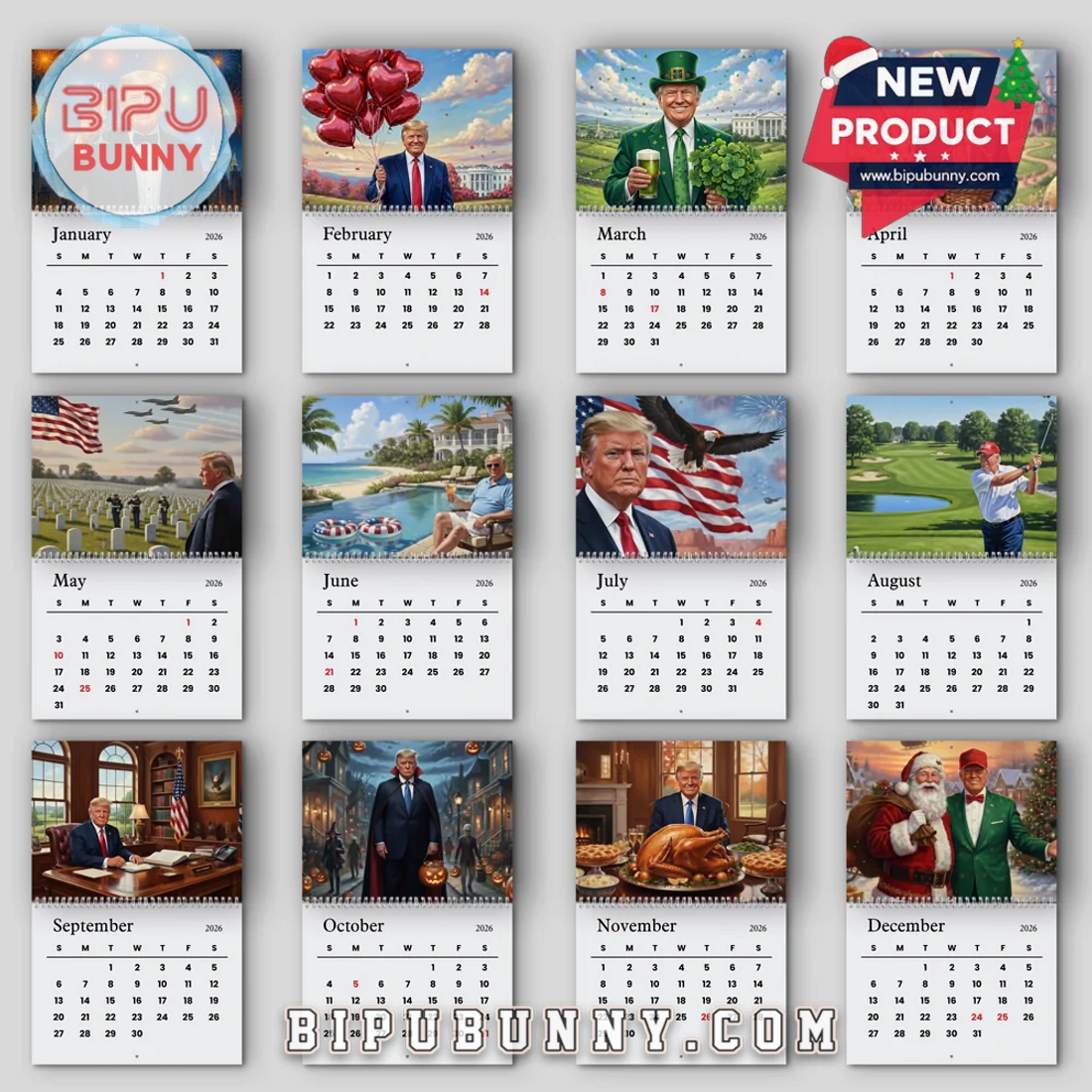 Funny Trump 2026 Wall Calendar Funny Trump 2026 Wall Calendar
