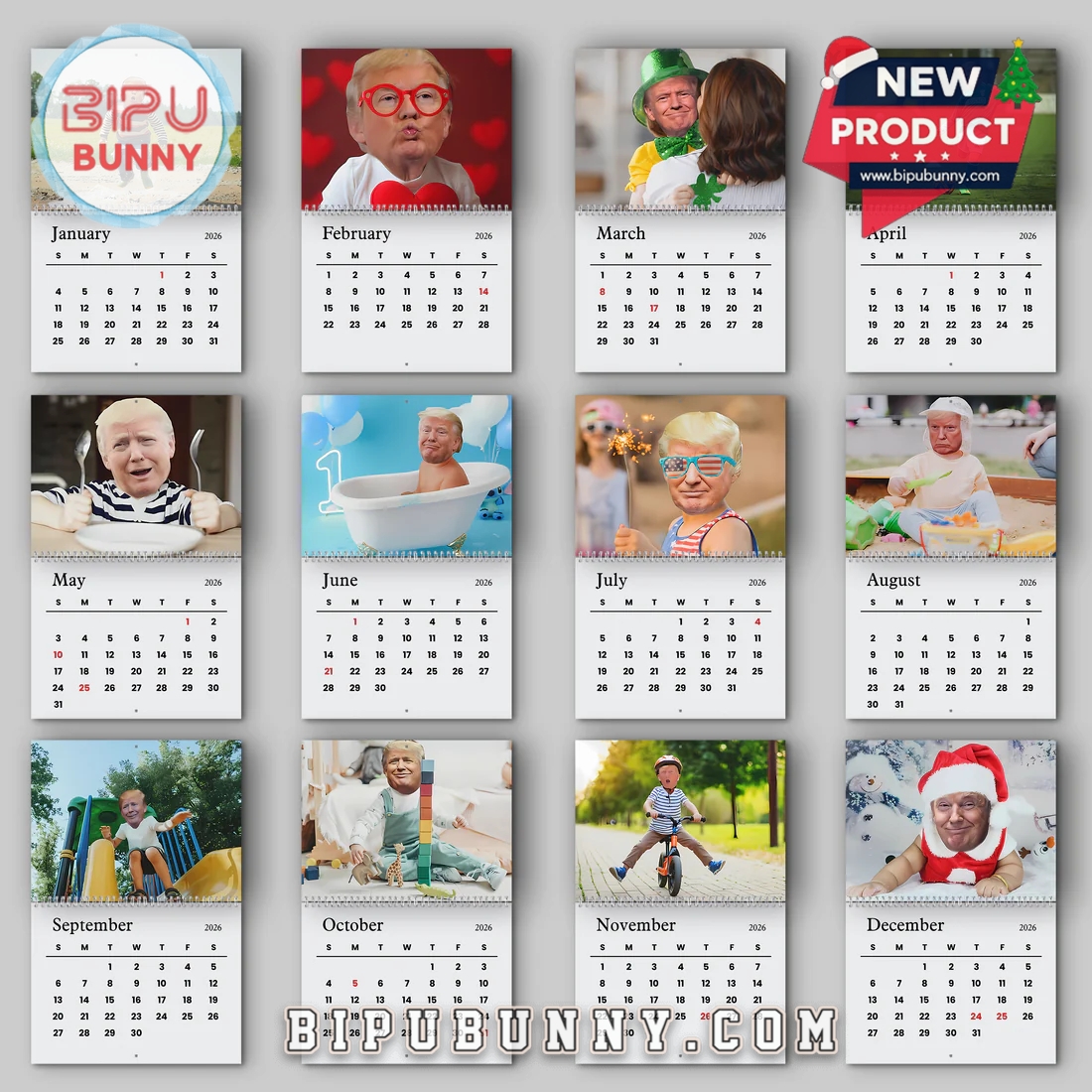 Funny Trump Tiny Wall Calendar 2026 Funny Trump Tiny Wall Calendar 2026