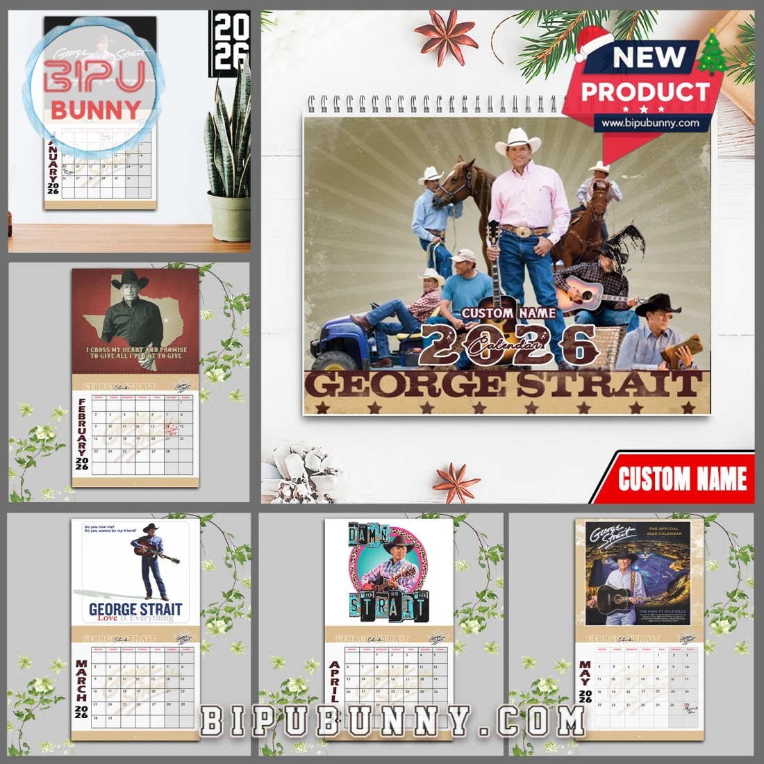 George Strait Wall Hanging Calendar 2026 George Strait Wall Hanging Calendar 2026