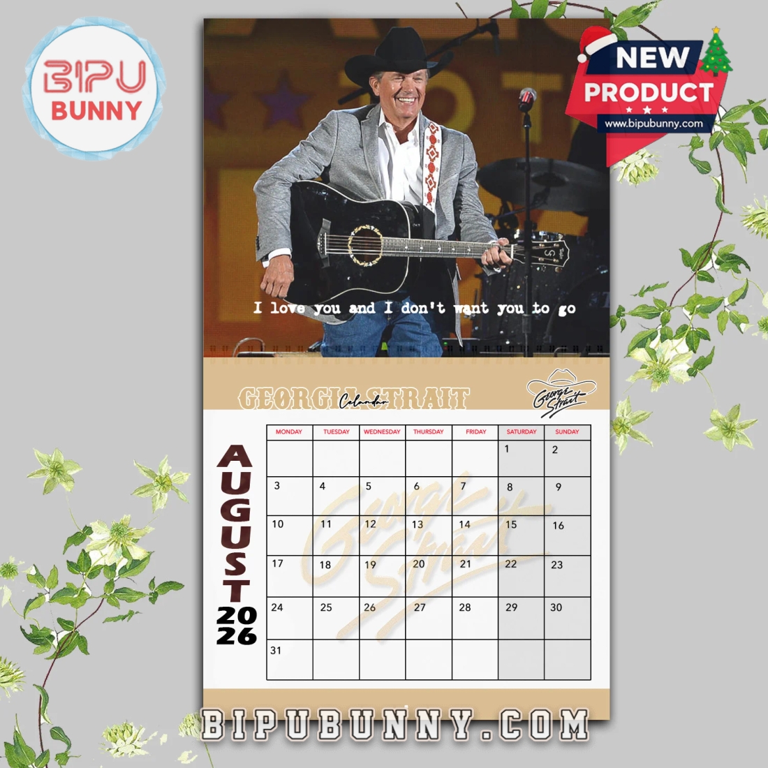 George Strait Wall Hanging Calendar 2026 George Strait Wall Hanging Calendar 2026