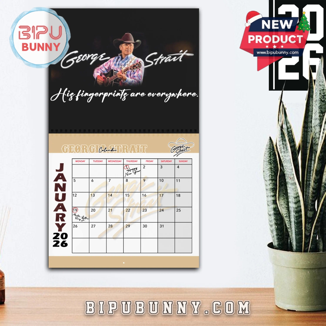 George Strait Wall Hanging Calendar 2026 George Strait Wall Hanging Calendar 2026